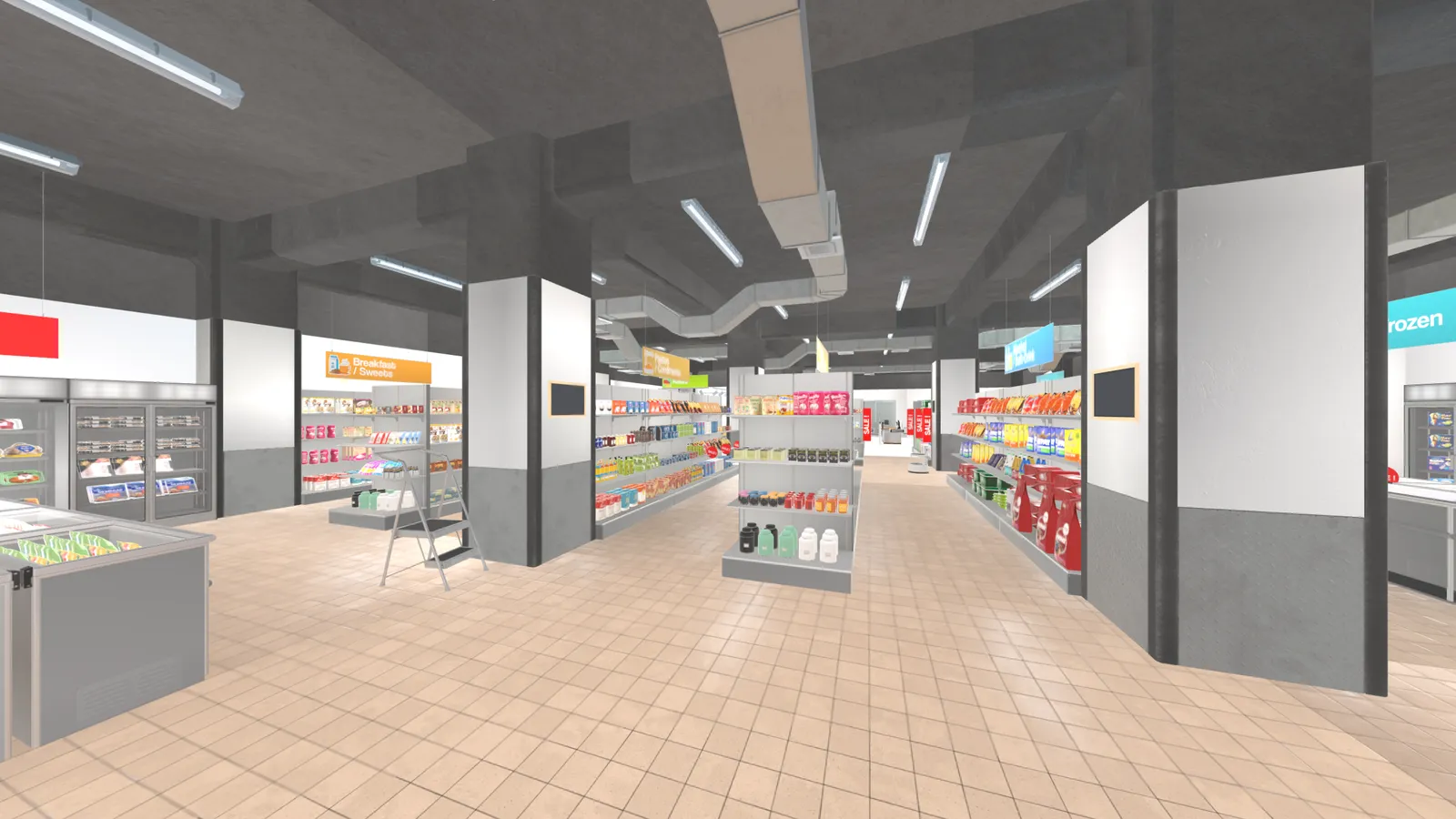 A supermarket, the kind of everyday real-world situation a skill has to reach for carryover to matter.