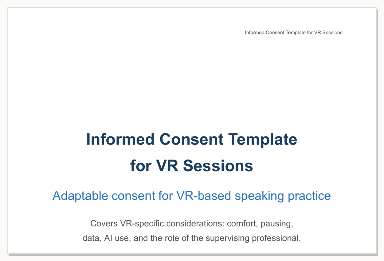 Preview of the Informed Consent Template - first page of the printable PDF.