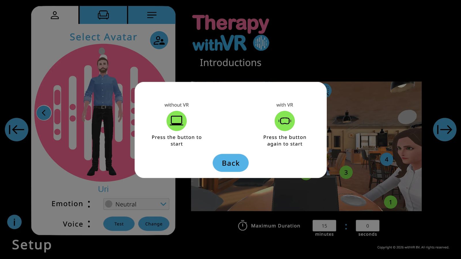 Start popup after VR detection - the 