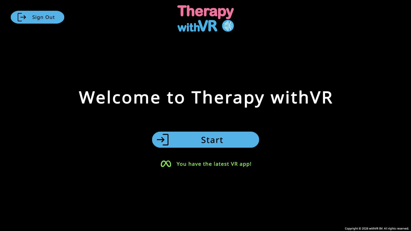 Welcome screen - 