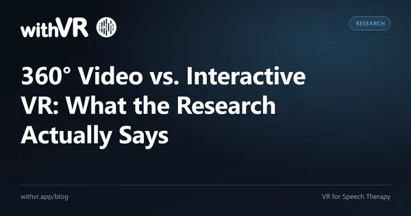 360° Video vs. Interactive VR: What the Research Actually Says