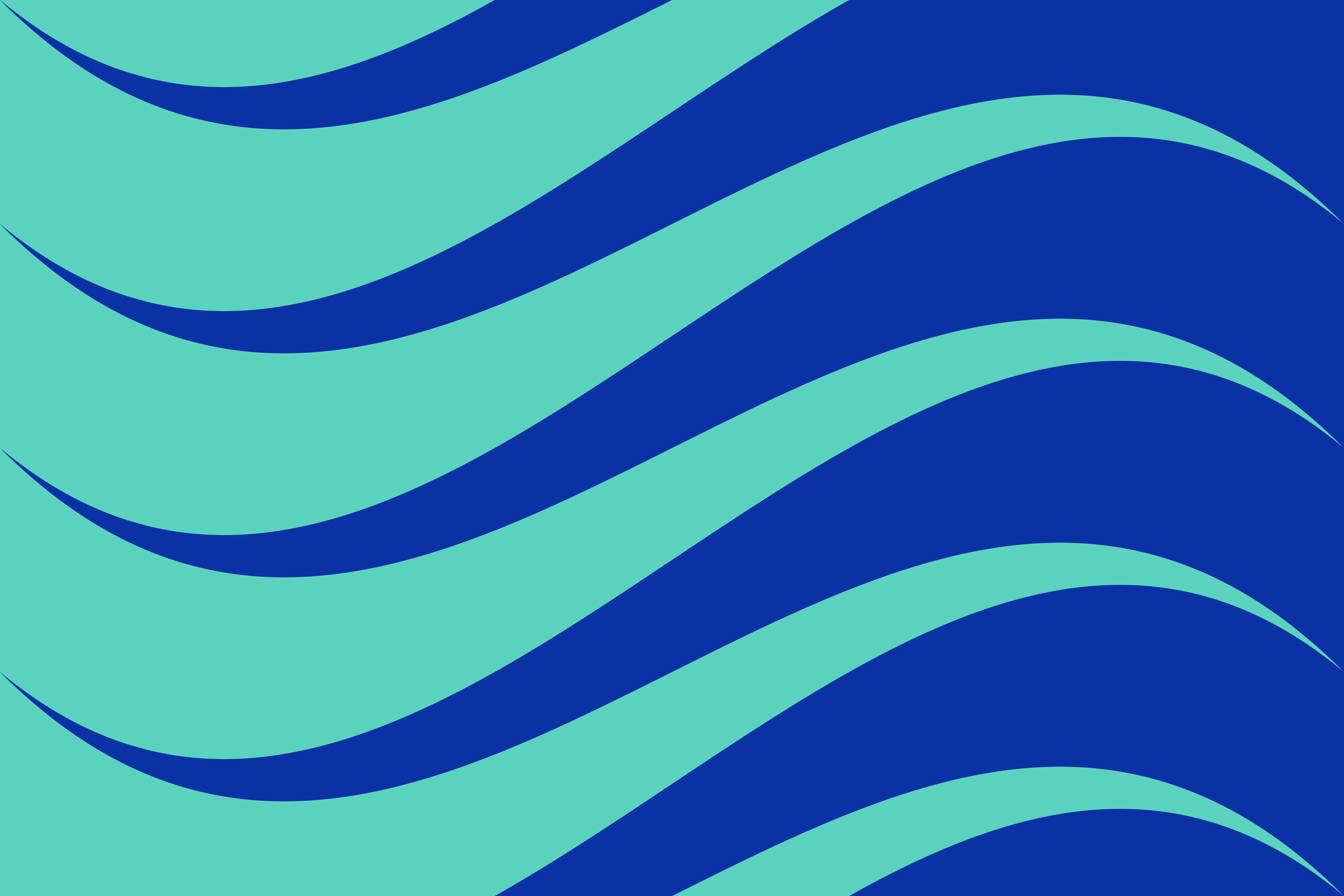 Stuttering Pride Flag: ultra-marine blue waves on a sea-green background, with the wave motif representing the natural varied phenomenon of stuttering